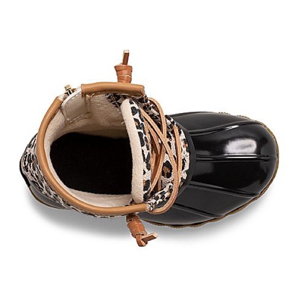 🖤SOLD🖤Sperry Saltwater Animal Duck Boot/Leopard and Black - Picture 4 of 12